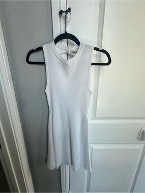 NWT Zara White Sleeveless Ribbed A-Line Women’s Dress